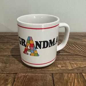 Vintage 1982 Applause Made In Korea Tea Cup Coffee Mug GRANDMA YOU’RE THE BEST!